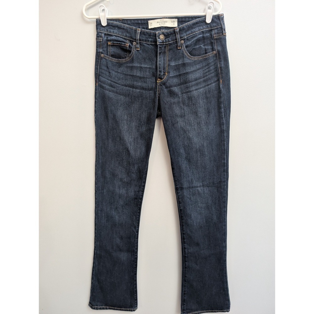P1‎ Abercrombie & Fitch The A&F Skinny Jeans Dark Wash Low Rise 6R W28 L33